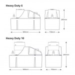Aspen HD10 Heavy Duty Tank Pump dimensions