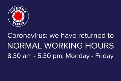 Coronavirus Update: Return to normal working 